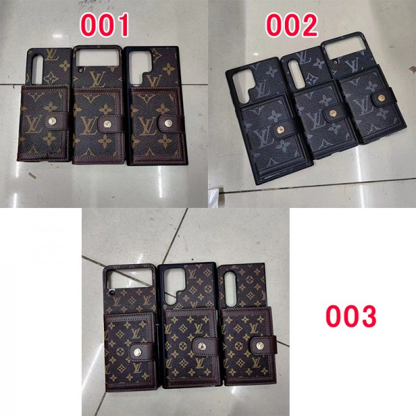 Lv ルイヴィトンブランドgalaxy z flip 5 4 fold5 2023ケース折り畳み可ギャラクシー z fold5 4 3ケース 革製韓国風セレブ愛用 galaxy z flip 5 4 3ケース ジャケットスマホケース コピーセレブ愛用全機種対応ハイブランドケース パロディ