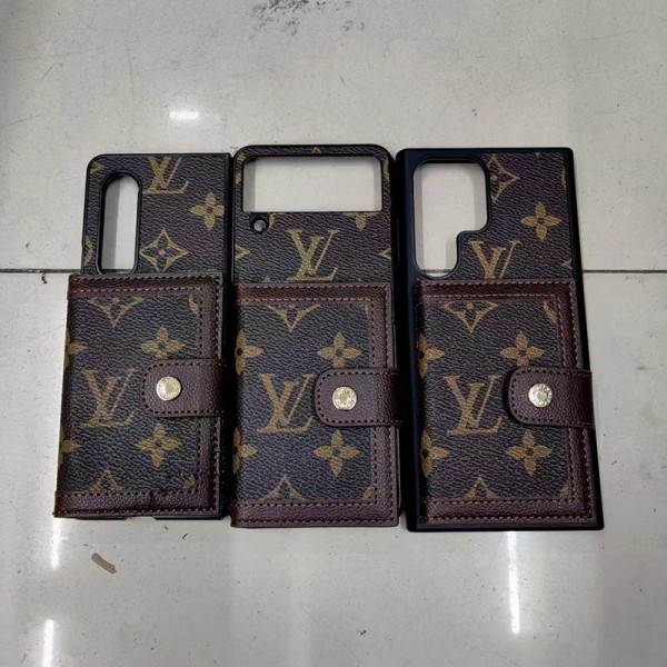 Lv ルイヴィトンブランドgalaxy z flip 5 4 fold5 2023ケース折り畳み可ギャラクシー z fold5 4 3ケース 革製韓国風セレブ愛用 galaxy z flip 5 4 3ケース ジャケットスマホケース コピーセレブ愛用全機種対応ハイブランドケース パロディ