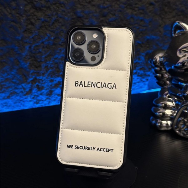 Balenciaga バレンシアガiphone 16/14 pro/15 pro max 16 plus カバー ストラップ付 カード入れiphone16 pro 14 15 16 plusケースカバースタンド付きセレブ愛用全機種対応ハイブランドケース パロディiphone16 15 14/13 pro max スマホケース コピー