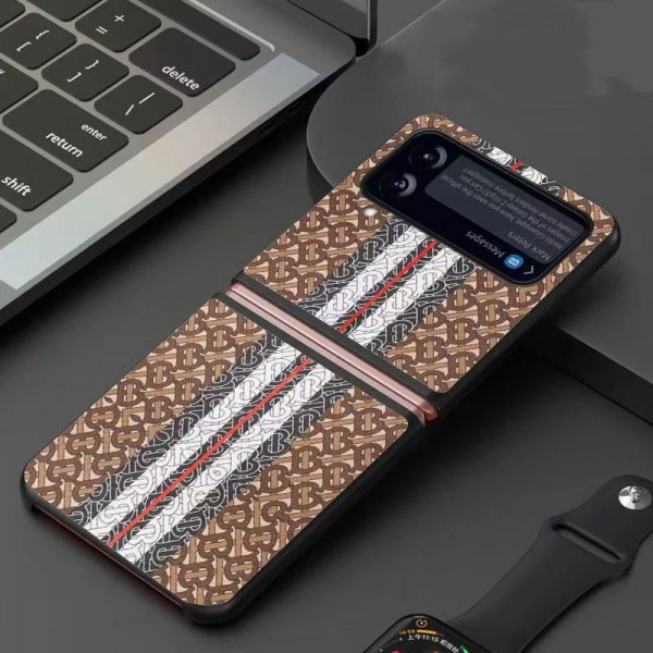 Burberry バーバリーブランドgalaxy z flip 5 4 fold5 2023ケース折り畳み可ギャラクシー z fold5 4 3ケース 革製galaxy fold5 4 3 2ケースカバースタンド付きgalaxy z fold 5 4 3スマホケース コピー