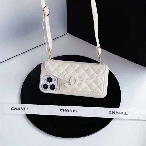 Chanel シャネルブランドiphone 16 14 plus 15 pro maxケースハイブランド アイフォン16 15 14+ 13 pro max レディースメンズ激安iphone 16/14 pro/15 pro max xs/8/7 plusカバー ストラップ付 カード入れセレブ愛用全機種対応ハイブランドケース パロディ