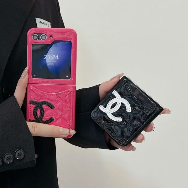 Chanel シャネル折り畳み可ギャラクシー z flip6 fold6ケース 革製galaxy fold6 5 4 3 2ケースカバースタンド付き韓国風セレブ愛用 galaxy z flip6 5 4 3ケース ジャケットスマホケース コピーセレブ愛用全機種対応ハイブランドケース パロディ