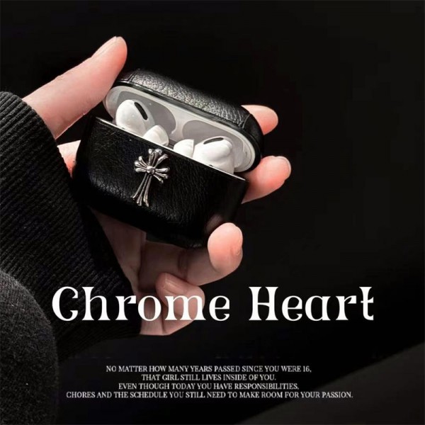 クロムハーツ Chrome Heartsハイブランド  AirPods4 3 pro3 2ケースストラップ airpods4カバー 耐衝撃 エアーポッズ4プロ2ケース 激安 ブランド エアーポッズ4 プロ2 3/2/1ケースブランド AirPods 4/3 Pro2/proケース メンズレディーズ