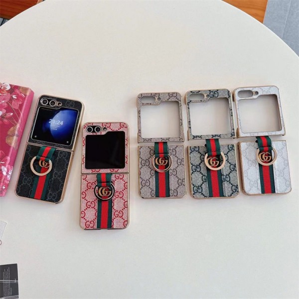 Gucci グッチ折り畳み可ギャラクシー z flip6 5 4 3ケース 革製galaxy fold6 5 4 3 2ケースカバースタンド付きセレブ愛用全機種対応ハイブランドケース パロディgalaxy z fold 6 5 4 3スマホケース コピー