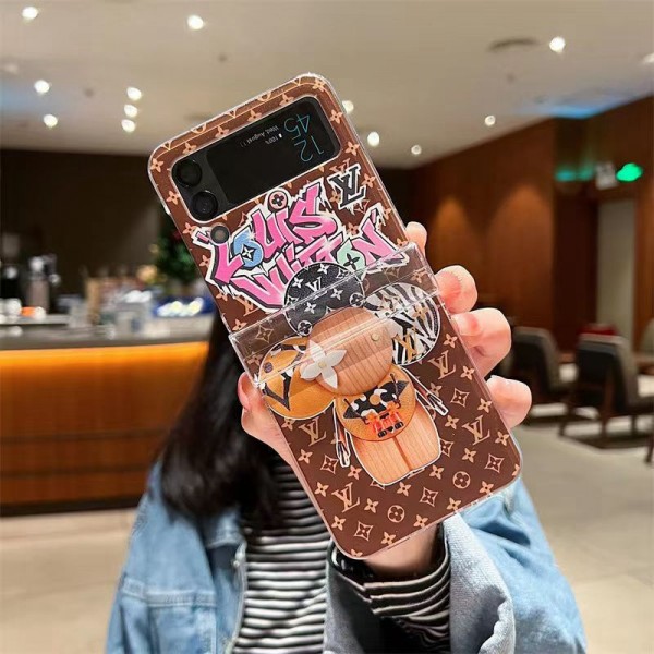 Lv ルイヴィトンブランドgalaxy z flip 5 4 fold5 2023ケース折り畳み可ギャラクシー z fold5 4 3ケース 革製galaxy fold5 4 3 2ケースカバースタンド付きgalaxy z fold 5 4 3スマホケース コピー