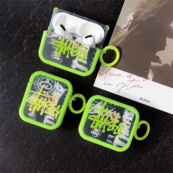 Stussy ステューシー ナイキ Nike ハイブランド  AirPods1/2/3/4 Pro2ケースairpods4カバー 耐衝撃 エアーポッズプロ2ケース エアーポッズ プロ2 4/3/2/1ケースブランド Air Pods 4/3 Pro2/proケース