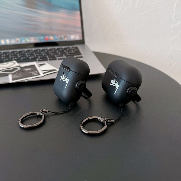 Stussy ステューシーハイブランド  AirPods1/2/3/4 Pro2ケースairpods4カバー 耐衝撃 エアーポッズプロ2ケース エアーポッズ プロ2 4/3/2/1ケースブランド Air Pods 4/3 Pro2/proケース