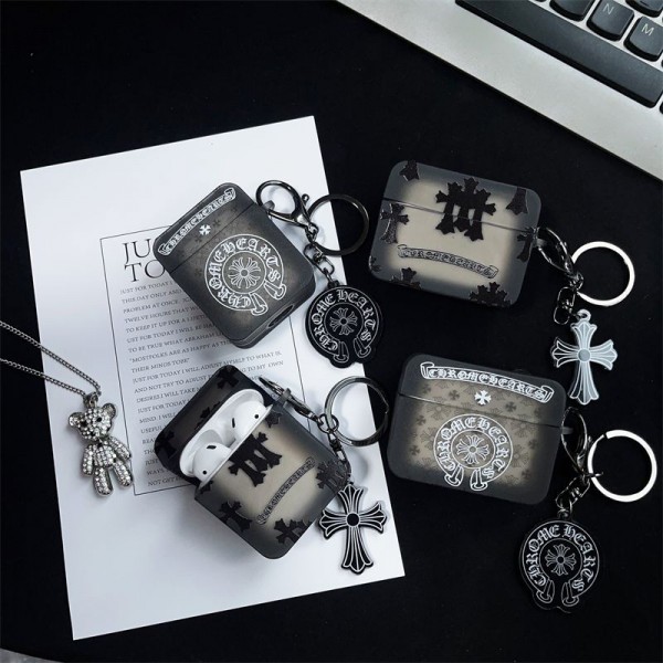 クロムハーツ Chrome Hearts ハイブランド  AirPods4 3 pro3 2ケースストラップ airpods4カバー 耐衝撃 エアーポッズ4プロ2ケース 激安 ブランド エアーポッズ4 プロ2 3/2/1ケースブランド AirPods 4/3 Pro2/proケース メンズレディーズ