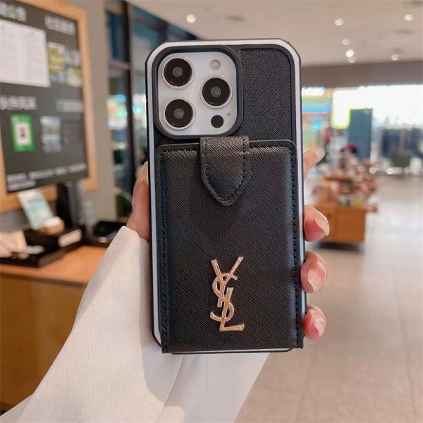 Ysl イブサンローラン ブランドiphone 16 15 plus 16 pro maxケース おしゃれ iphone 16  pro max15 14 13 12 ケース 手帳型バッグ型iphone 16/14 pro/15 pro max 16 plus カバー ストラップ付 カード入れiphone16 15 14/13 pro max スマホケース コピー