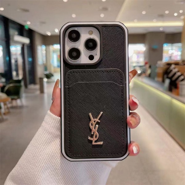 Ysl イブサンローラン ブランドiphone 16 15 plus 16 pro maxケースハイブランド アイフォン16 plus15 14+ 16 pro max レディースメンズ激安iphone 16/14 pro/15 pro max 16 plus カバー ストラップ付 カード入れiphone16 pro 14 15 16 plusケースカバースタンド付き