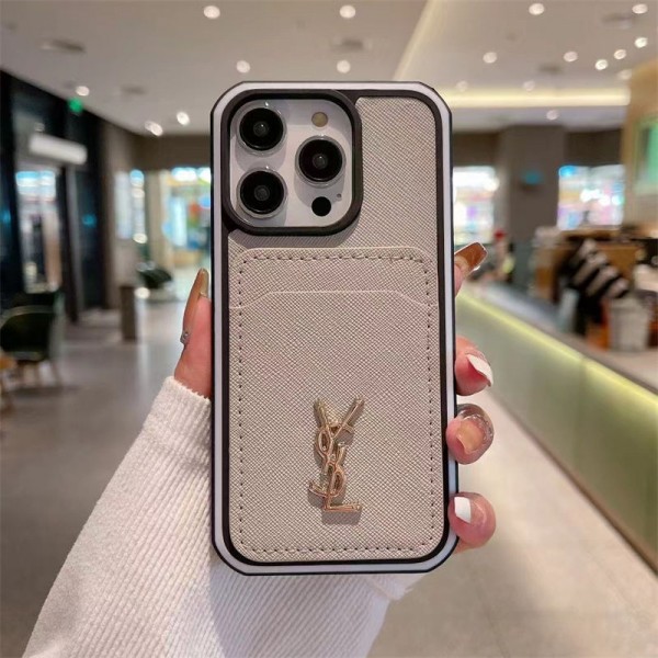 Ysl イブサンローラン ブランドiphone 16 15 plus 16 pro maxケースハイブランド アイフォン16 plus15 14+ 16 pro max レディースメンズ激安iphone 16/14 pro/15 pro max 16 plus カバー ストラップ付 カード入れiphone16 pro 14 15 16 plusケースカバースタンド付き