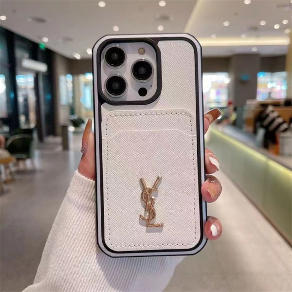 Ysl イブサンローラン ブランドiphone 16 15 plus 16 pro maxケースハイブランド アイフォン16 plus15 14+ 16 pro max レディースメンズ激安iphone 16/14 pro/15 pro max 16 plus カバー ストラップ付 カード入れiphone16 pro 14 15 16 plusケースカバースタンド付き