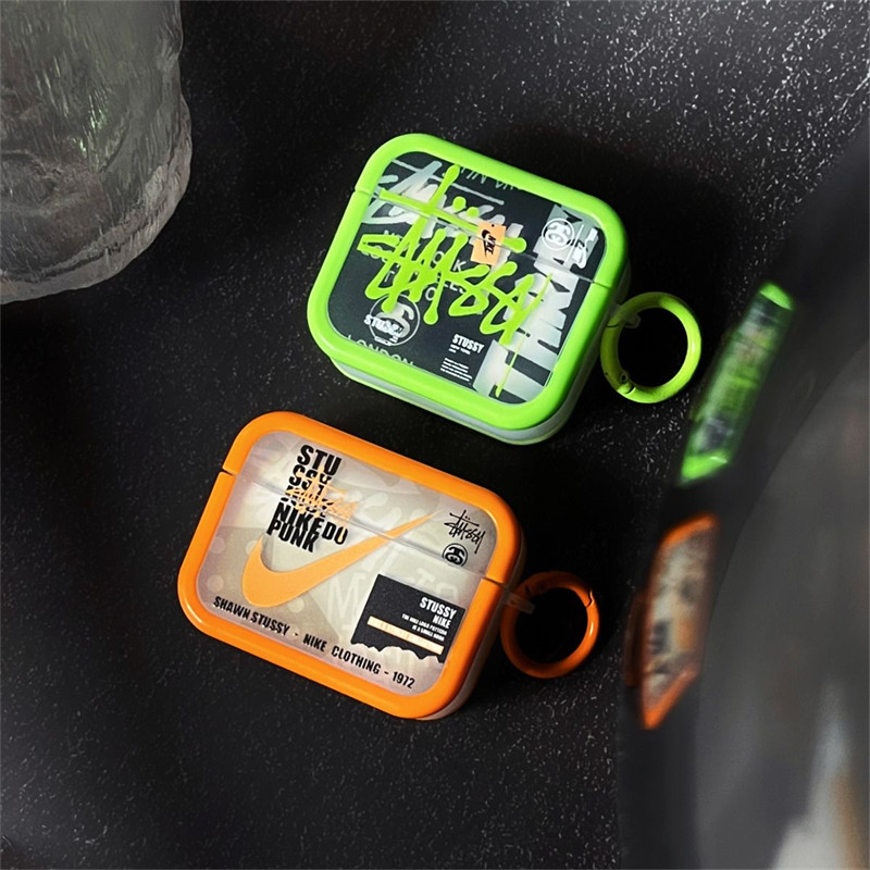 Stussy ステューシー ナイキ Nike ハイブランド  AirPods1/2/3/4 Pro2ケースairpods4カバー 耐衝撃