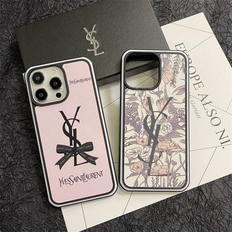 プラダ Prada Ysl イブサンローランiphone16 15/14 proカバー ストラップ付 カード入れsamsung s22 s23 ultra s24ケース